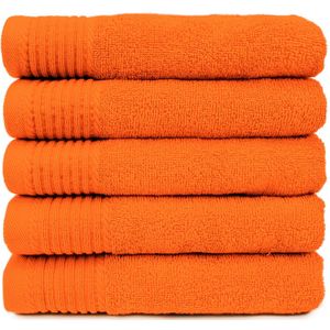 5x The One Handdoek 70x140 cm Oranje