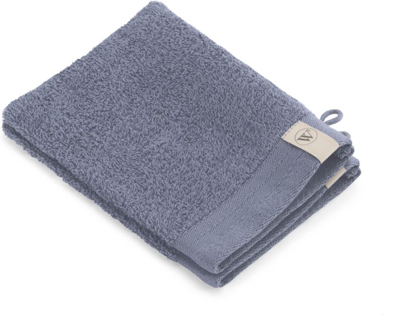 Walra - Soft Cotton - Washandje - Indigo - 16 x 21 cm - 2 stuks