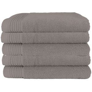 5x The One Deluxe Handdoek 50x100 cm Taupe