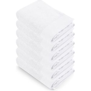 6x Walra Soft Cotton Handdoek 60 x 110 cm White