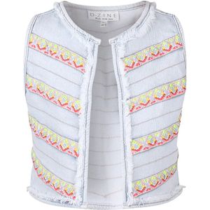 D-zine meisjes gilet - Bleached denim