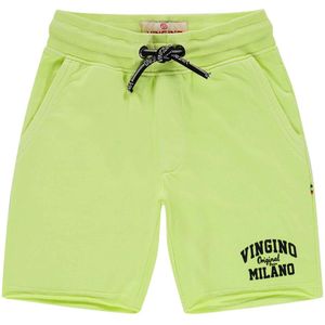 Vingino Essentials Sweatshort met Logo Neon Geel