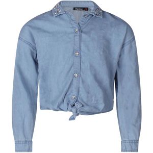 Persival meisjes blouse - Bleached denim
