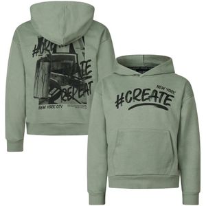 Unlocked jongens hoodie - Mos