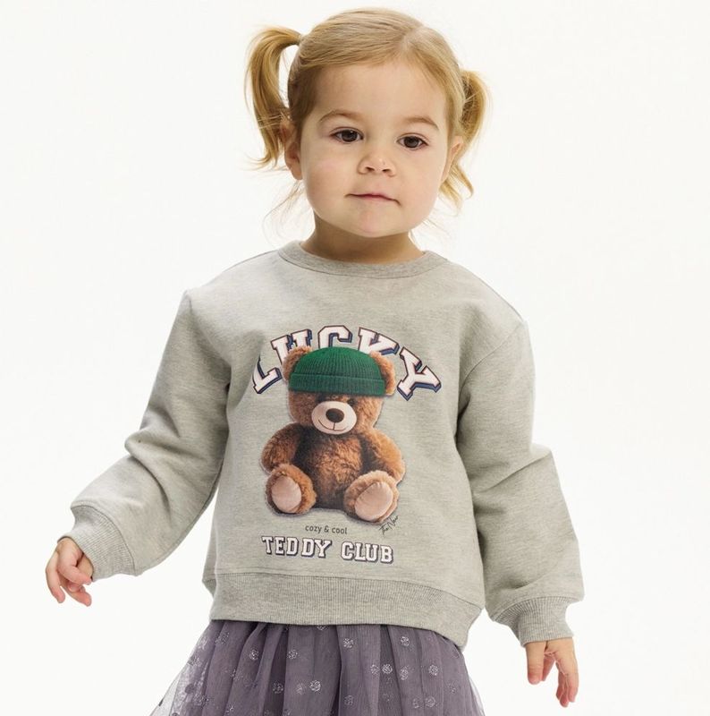 The New - Siblings - Sweater - Grijs - Voor Meisjes