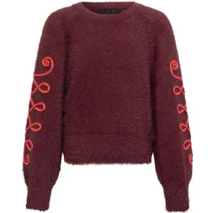 D-zine meisjes trui - Donker rood