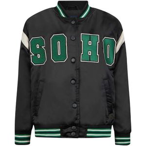 Retour Jeans Bomberjack Jackie met Printopdruk Zwart/Groen/Ecru