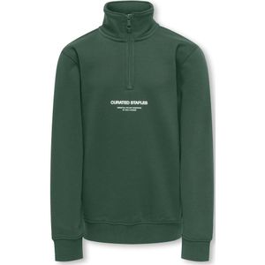 Only & Sons - Sweatshirt - Donkergroen - Met Halve Rits