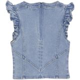Indian Blue - Zomer Top - Licht Blauw - Denim - Ruffel