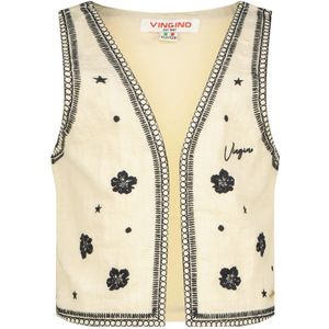 Vingino Gilet Tamarin Ecru/Zwart