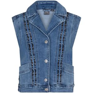 Indian Blue Jeans meisjes gilet - Medium denim