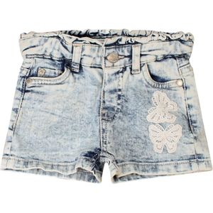 Bakkaboe meisjes korte broek - Bleached denim
