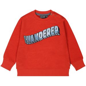 Tumble 'n Dry Lo Sweater Arctic met Tekst Oranjerood