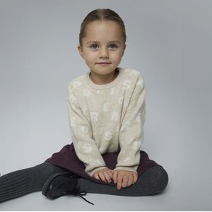 Name it - Gebreide Trui - Peuter - Met Ronde Hals - All-over Letter Print