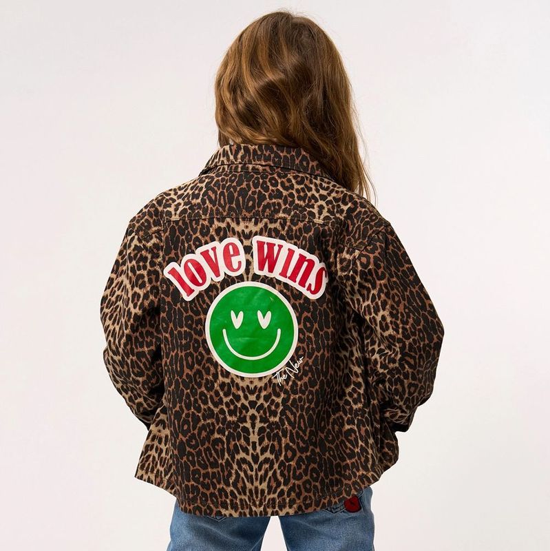 The New meisjes spijkerjas - Bruin