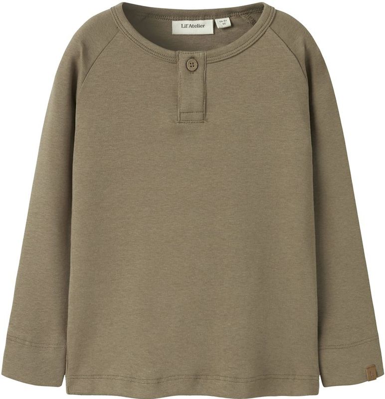 Top - Lange Mouwen - Jersey - Knoopsluiting - Grandad Hals