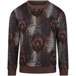 Koko Noko jongens sweater - Donker bruin