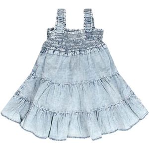 BAKKABOE meisjes jurk - Bleached denim