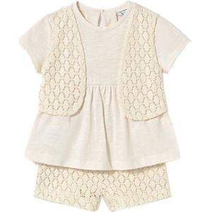 Mayoral - Crochet Set - Creme - Baby Meisje