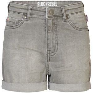 Blue Rebel meisjes korte broek - Grey denim