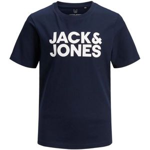 JACK & JONES JUNIOR T-shirt JJECORP met Logo Donkerblauw