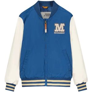 Moodstreet Baseball Jacket Blauw/Offwhite