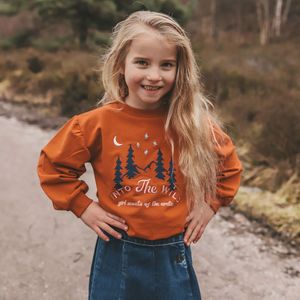 Your Wishes - Puff Sleeve Sweater - Oranje - Meisjes Sweater
