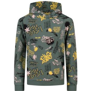 Unlocked jongens hoodie - Donker groen