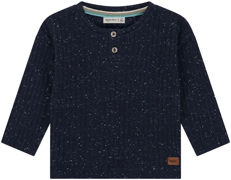 Babyface - T-shirt - Donkerblauw - Baby - Lange Mouwen