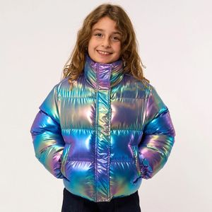 The New - Winterjas - Meerkleurig - Voor Meisjes - Maat 122-128