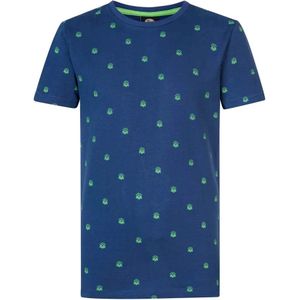 Petrol Industries T-shirt met All Over Print Blauw