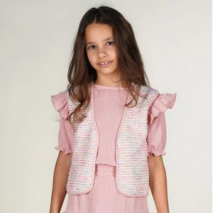 Moodstreet meisjes gilet - Oud rose