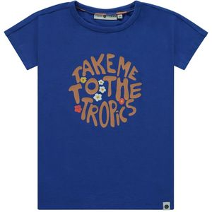 Stains & Stories meisjes t-shirt - Kobalt