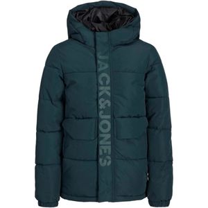 Jack & Jones Junior jongens winterjas - Donker groen