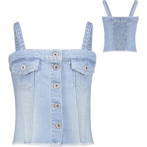 Frankie & Liberty meisjes top - Bleached denim