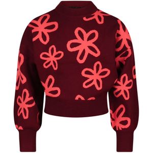 D-zine meisjes trui - Donker rood