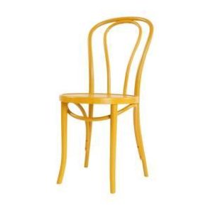Fameg Vienna Thonet No. 18 houten bistrostoel geel