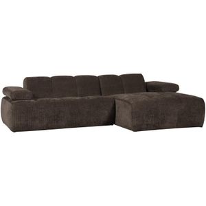 WOOOD Mojo Chaise Longue Bank Rechts - Ribstof - Bruin