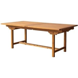 Tikamoon - Rechthoekige tuintafel massief acaciahout met verlengblad