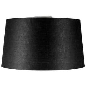 QAZQA Moderne plafondlamp wit met zwarte kap 45 cm - Combi