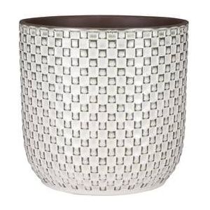 Mica Decorations Daan Bloempot - H20,5 x Ø21,5 cm - Wit