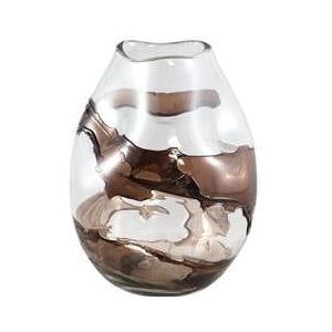 PTMD Vaas Lisee - 22x22x30 cm - Glas - Bruin