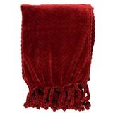 Dutch Decor - ZIGGY - Plaid van fleece 140x180 cm - Merlot - rood