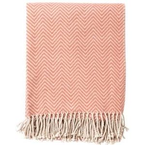 Dutch Decor - EVONY - Plaid 140 x180 cm - zigzag patroon - roze