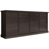 Meubella - Dressoir Leroy - Zwart eiken - 193 cm