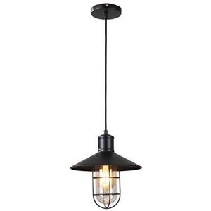 QUVIO Hanglamp metaal en glas - QUV5082L-BLACK