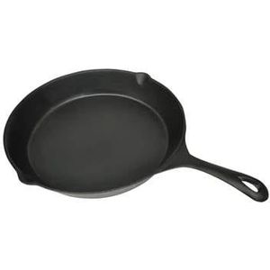 vidaXL Gietijzeren Koekenpan 30 cm - Hoogwaardige en veelzijdige pan voor thuis en op de camping