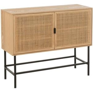 J-Line kast Vierkant - metaal - naturel|zwart - small