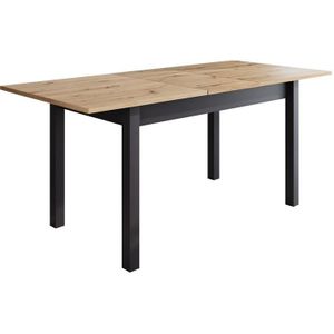 Meubella - Eetkamertafel Quincy - Eiken - 186 cm - Uitschuifbaar