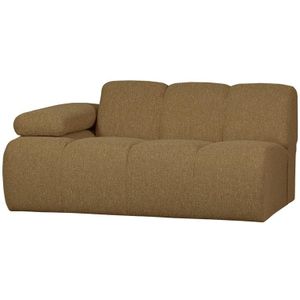 WOOOD Mojo 1,5-Zits Bank Met Arm Links - Bouclé - Geel|Bruin